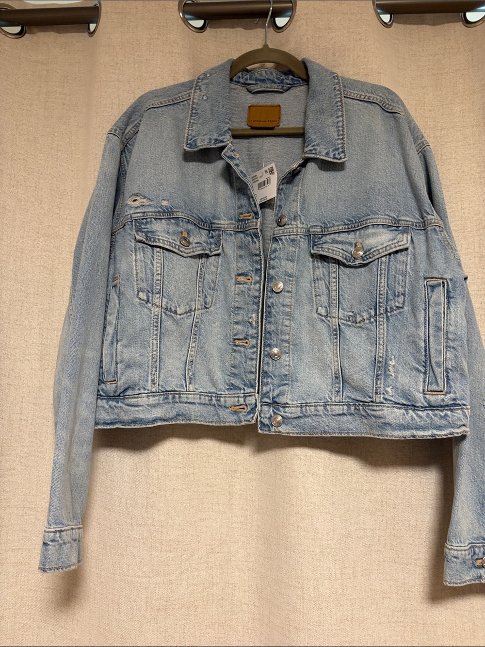 American Eagle Outfitters Light Wash Denim Jacket